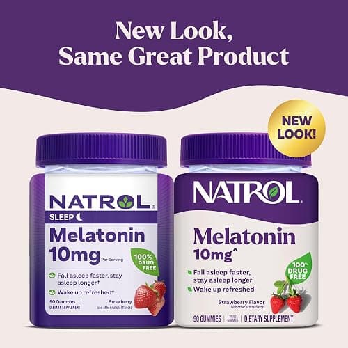 Natrol 10 mg Melatonin Gummies, Sleep Support for Adults, Melatonin Supplements for Sleeping, 90 Strawberry-Flavored Gummies, 45 Day Supply thumbnail 3