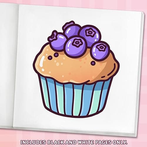 Cute & Sweet Coloring Book: Bold, Easy, and Simple Food Designs for Adults with Cakes, Candies, Ice Cream, Pastries, Desserts, and More! (Bold and Easy Coloring Books) thumbnail 3