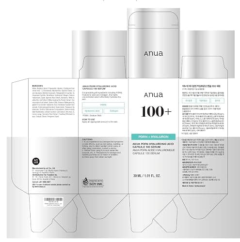 Anua PDRN Hyaluronic Acid Capsule 100 Serum, Radiant Face Serum, Hyaluronic Acid, Hydration, Moisture Plumping effect, Natural color, Fragrance free, Korean Skincare, 30ml / 1.01 fl. oz thumbnail 8