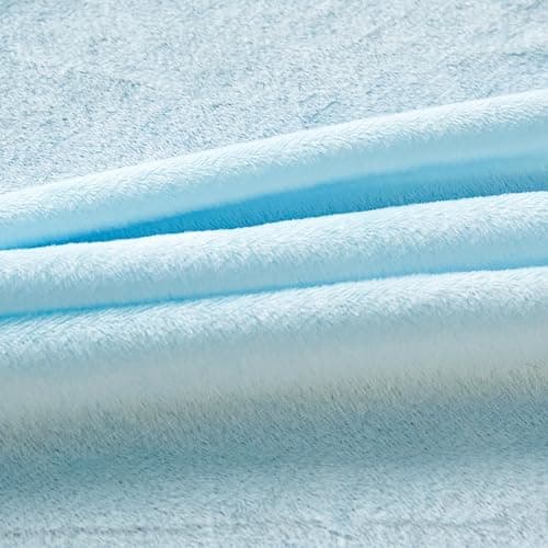 Blue Plush Pillow Covers, Fuzzy Fluffy Furry Shaggy Faux Fur Pillow Cases for Bedroom décor, Soft Blue Pillow Covers 26"x20" with Zipper Closure, Decorative Set of 2 thumbnail 7