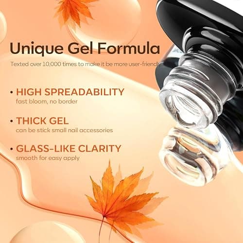 modelones Blooming Gel Nail Polish, 15 ml Clear Nail Art Accessories Stuff for Spreading Effects, Floral Print, Marble, Watercolor Design thumbnail 7