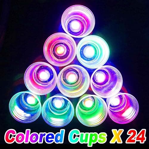 16oz Glowing Party Cups for Indoor Outdoor Party Event Fun, Pack with Flashing color Bright Glow-In-The-Dark Colors for House Parties Birthdays Concerts Weddings BBQ Beach DJ Holidays thumbnail 5