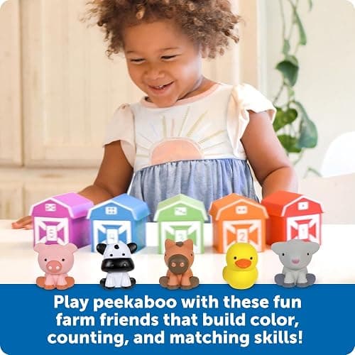 Learning Resources Peekaboo Learning Farm - Farm Animals for Toddlers, Educational Fine Motor Montessori Sets, Toddler Animal Toys, Counting, Sorting & Matching Barn Animal Toy, Little Animal Figures thumbnail 2