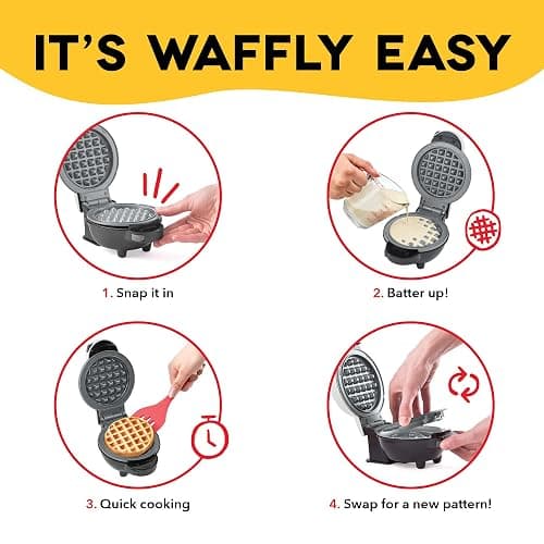 Disney Dash MultiMaker® Mini System Removable Plate Set - Ceramic Coating Replacement Plates for Waffle Breakfast - Waffle Maker Not Included - 4-Inch - 2-Pack - Winnie the Pooh & Piglet thumbnail 4