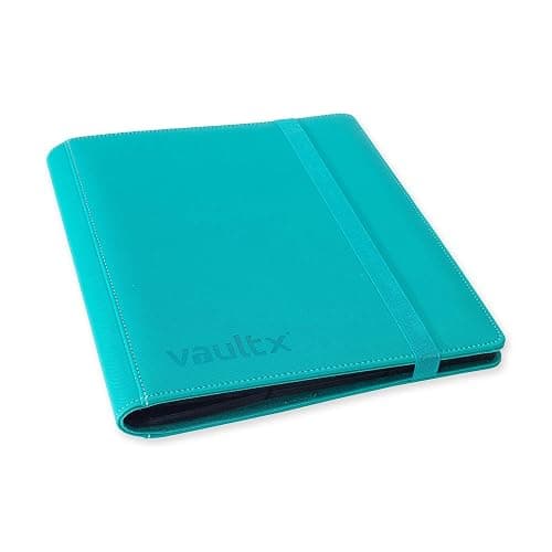Vault X 9 Pocket Trading Card Strap Binder, 360 Cards, Premium Exo-Tec Album Material, 20 Side-Loading Pages, Folder for Collectible Games, Sports, TCG (Teal) thumbnail 2
