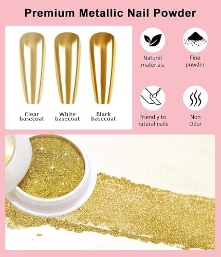 3D Nail Gel Art BISHENGYF - 15g Sculpting Gel Nail Glue with Gold White Chrome Nail Powder for Nail Art Non-Sticky Hand Hard Gel Carving Gel for Chrome Powder for Art Home DIY thumbnail 6