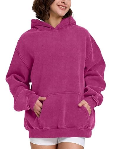Dnzzs Acid Wash Hoodie for Womens Pullover Oversized Women's Fashion Hoodies & Sweatshirts Vintage Sweatshirt Heavyweight thumbnail 2