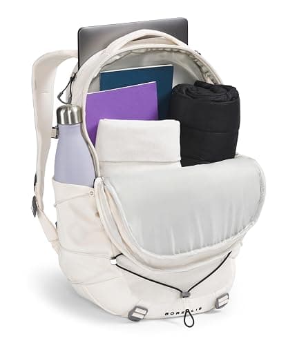 THE NORTH FACE Women's Borealis Commuter Laptop Backpack | Everyday Travel Bag with 16" Laptop Sleeve, Women-Specific Fit, Reflective Details, Gardenia White/TNF Black-NPF, One Size thumbnail 5