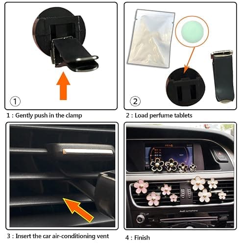 Car Air Freshener Vent Clips for Women 8 Pieces Cute Car Vent Clips Decorations Daisy Flower Car Accessories Air Freshener Clips for Christmas Anniversary Girls Gift (8 pcs white pink) thumbnail 5