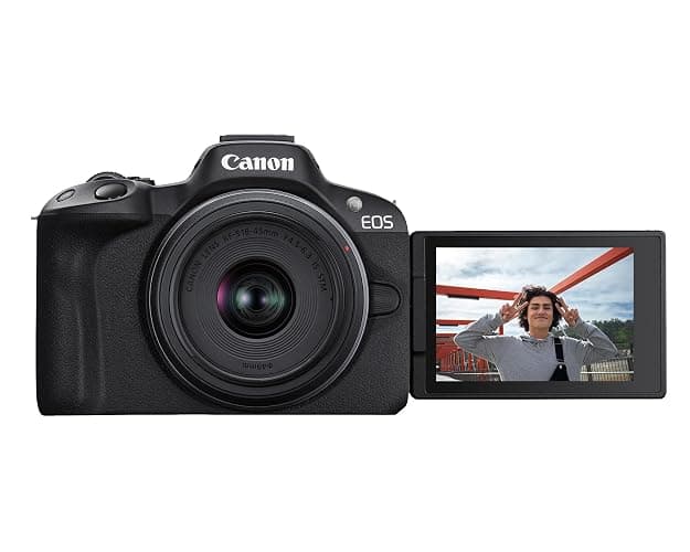Canon EOS R50 Mirrorless Camera RF-S18-45mm F4.5-6.3 is STM Lens Kit, 24.2 Megapixel CMOS (APS-C) Sensor, 4K Video, Hybrid Camera, Photo and Video, Vlogging, Content Creator, RF Mount, Black thumbnail 6