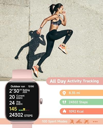 TOOBUR Smart Watch for Women Alexa Built-in, 1.95" Fitness Tracker with Answer/Make Calls, IP68 Waterproof/Heart Rate/Sleep Tracker/100 Sport Modes, Fitness Watch Compatible Android iOS thumbnail 5