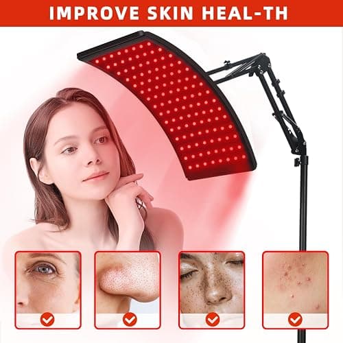 Red Light Therapy for Face and Body, Red Infrared Light Therapy Lamp with Stand Led 660nm Red Light-Therapy& 850nm Infrared Light Device for Body thumbnail 2