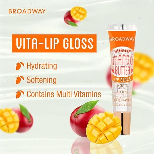 Ruby Kisses Broadway Vita-Lip Clear Lip Gloss (5 Pack Mint, Rosehip, Coconut, Argan Oil, Mango Butter), Ultra-Hydrating & Soothing Formula with Vitamin Oils, High-Shine Non-Sticky Finish Lip Balm thumbnail 6