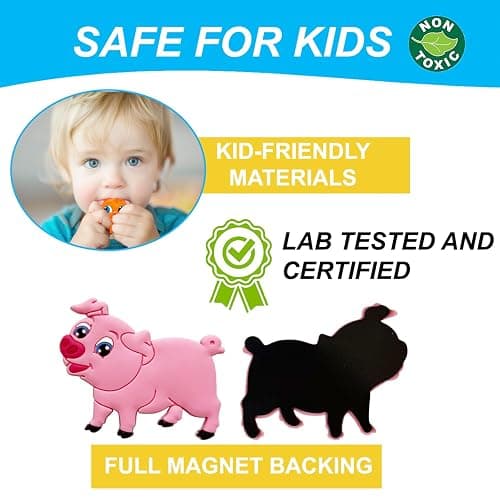 Refrigerator Magnets for Toddlers Farm Animals - Big Rubber Toddler Fridge Magnets for Kids - Learning Preschool Baby Magnet for Refrigerator and Whiteboard - Cute Kid Magnetic Animal Toys Gifts thumbnail 2