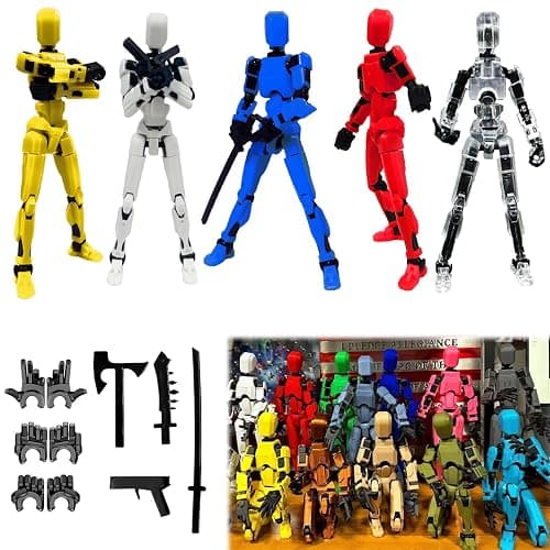 2025 New Assembly Completed-Titan 13 Action Figure,Dummy Robot 13 Action Figures Set,3D Printed Multi-Jointed Action Figures,Nova 13 Action Figure for Collectors Desktop Decorations (5pcs) - Image 1