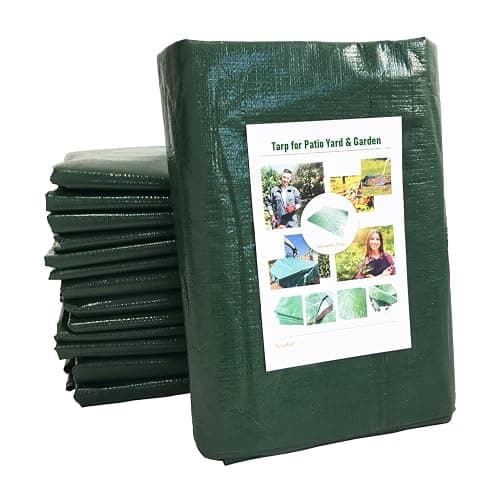 7x7 Ft Yard Garden Leaf Tarp W/ 4 Handles Waterproof Tarp for Sandbox Cover,Outdoor Tarpaulin,Lawn Debris,Landscape Pruning,Leaf Hauler,Tent Footprint,Camping Tent Mat,Patio Table,Yard Fire Pit Cover thumbnail 9
