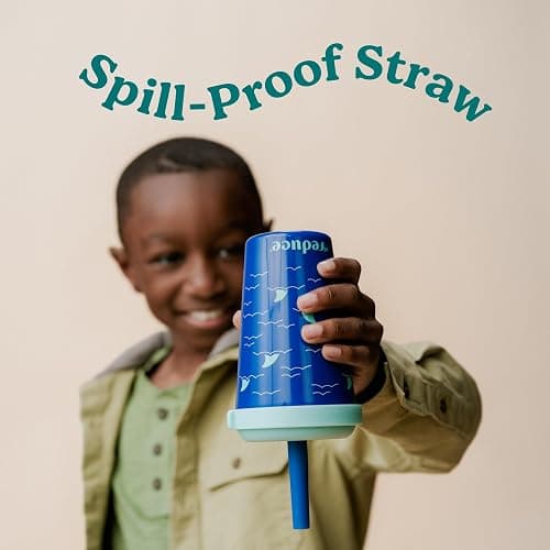 REDUCE GoGo's Kids Portable Tumbler Cups with Lids and Spill-Proof Straws - 10 Pack of Stackable 12 oz Tumblers with Twist-On Lids - Easy Storage, Dishwasher Safe - Club House thumbnail 5