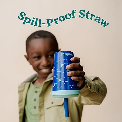 REDUCE GoGo's Kids Portable Tumbler Cups with Lids and Spill-Proof Straws - 10 Pack of Stackable 12 oz Tumblers with Twist-On Lids - Easy Storage, Dishwasher Safe - Club House thumbnail 6