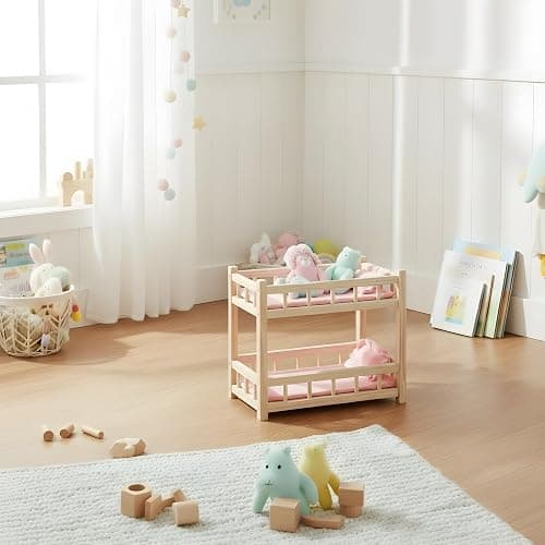 Wooden Doll Bunk Bed For Up To 14" Dolls - Great gift, perfect doll accessory thumbnail 2