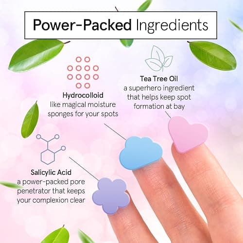 grace & stella Award Winning Pore Strip - Pimple Patches for Face - Hydrocolloid Acne Patches - Absorbs Zits, Reduces Redness - Cute Patches Dermatologist-Tested, Vegan (Multishape, 36 Count) thumbnail 4
