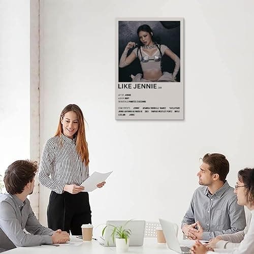 JIANGDANPPBEM Poster "Like Jennie", schwarz-rosa, dekoriert Ihren Raum, definieren Sie Ihren Stil, 30 x 45 cm, ungerahmt, 32 Stück thumbnail 5