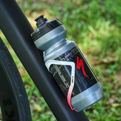 Bike Water Bottle Holder Bicycle Cage for Mountain Road MTB Gravel Adult Bikes Cycling Universal Carrier Rack 1 Pack Aluminum Alloy Ultralight Kettle Drink Accessories White Pink thumbnail 9