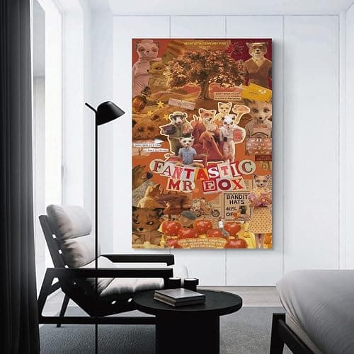 Fantastic Mr Fox Movie Poster 2 Canvas Wall Art For Room Aesthetic And Decor Poster For Bedroom Kitchen Living Room Bathroom Office Decor 08x12inch(20x30cm) Unframe-style thumbnail 3