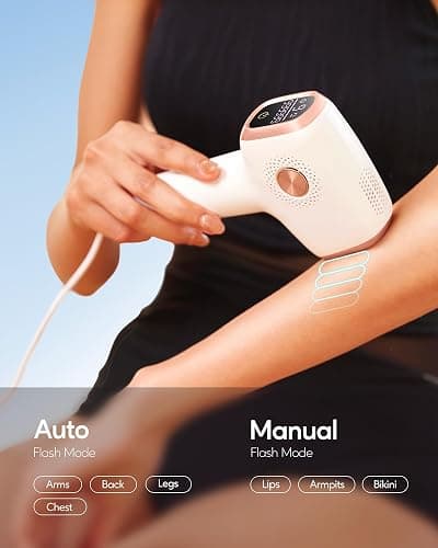 Epilatore Luce Pulsata di Ghiaccio a Casa 999.999 Flash IPL Indolore 9 Energia Livelli Depilatore Luce Pulsata per Viso,Corpo,Schiena,Gambe,Linea thumbnail 5