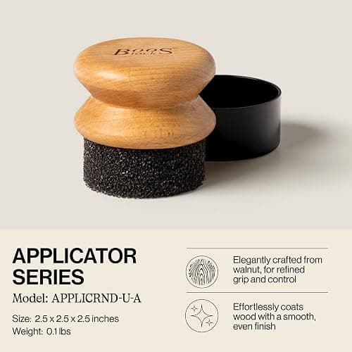 John Boos 3-Piece All-Natural Care & Maintenance Set - 16 oz Mystery Oil, 5 oz Board Cream & Round Applicator for Butcher Blocks, Cutting Boards, Wood Countertops, and Wooden Utensils thumbnail 3