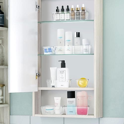 WOWBOX 25 PCS Clear Plastic Drawer Organizer Set, 4 Sizes Desk Drawer Divider Organizers and Storage Bins for Makeup, Jewelry, Gadgets for Kitchen, Bedroom, Bathroom, Office thumbnail 2