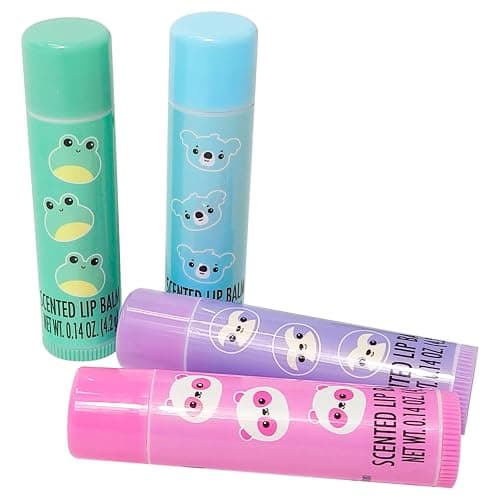 LUV HER Lip Balm Set Pack of 4 - Tinted Lip Balm with Playful Colors and Flavors - Perfect Girls Makeup Accessory - Ideal for Dry Weather Protection, Ages 3+ thumbnail 4