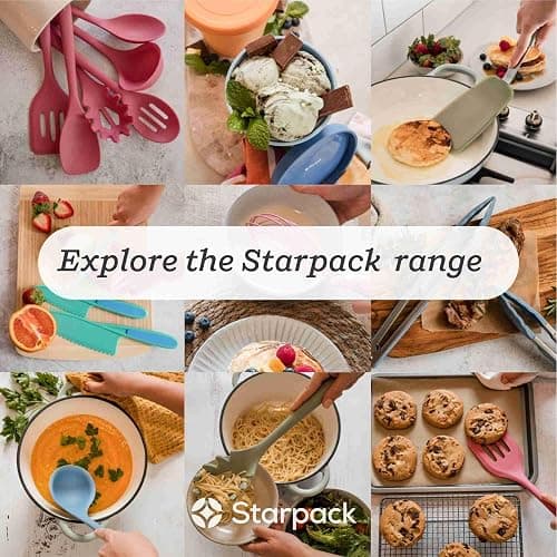 Starpack XL Premium Silicone Pasta Fork (13.5") - Spaghetti Spoons High Heat Resistant to 600°F - Silicone Pasta Spoon Strainer - Server Spoon with Teeth - Server Utensil for Pastas thumbnail 8