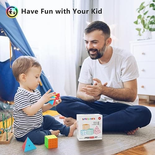 Vdealen Speed Cube Set, Puzzle Cube Bundle of 2x2x2 3x3x3 4x4x4 Pyramid Magic Cube Set, Birthday Party Christmas Stocking Stuffers Gift for Kids Teens Adults(Stickerless) thumbnail 2