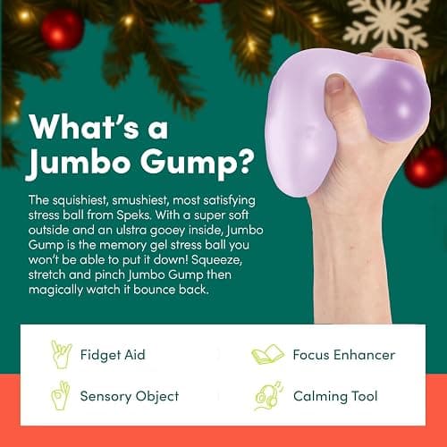 Speks Jumbo Gump Stress Balls | Ultra Soft Squishy Fidget Toy for Adults & Teens | Stress Relief & Desk Toy | Mist thumbnail 3