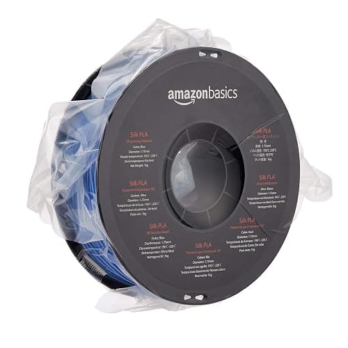 Amazon Basics Silk PLA 3D Printer Filament, 1.75 mm, 1 kg Spool (2.2 lbs), Blue thumbnail 6