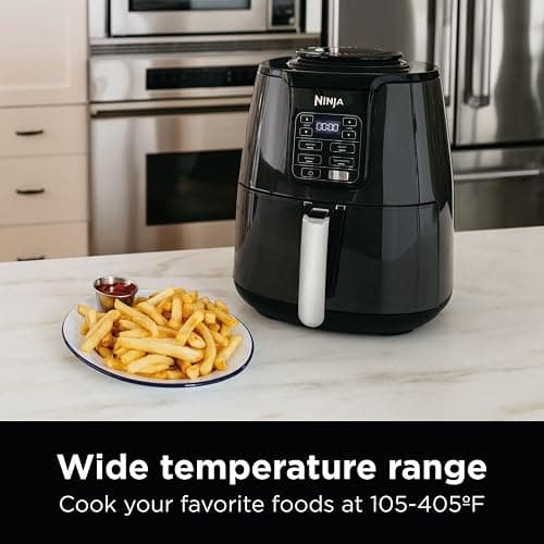 Ninja Air Fryer, Roast, Bake, Air Fry, Roast, Broil, Reheats, & Dehydrates, 4-in-1, Fries, Frozen Food, Veggies, and Juicy Meat, Less Oil, Easy Meals, Healthy Meals, Compact, 4 QT, Grey, AF101 - 4 QT thumbnail 5