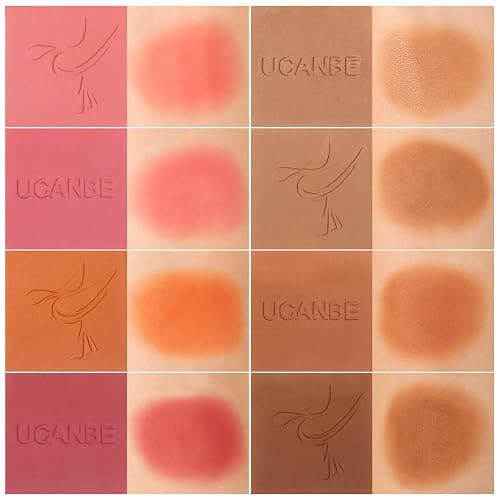8 Colors Face Matte Blush Palette Shading Blusher - Buildable Facial Cheek Blusher Contour Bronzing Pressed Powder Makeup Pallet Women Gift Set (8 Colors Blush Contour Palette with brush) thumbnail 5
