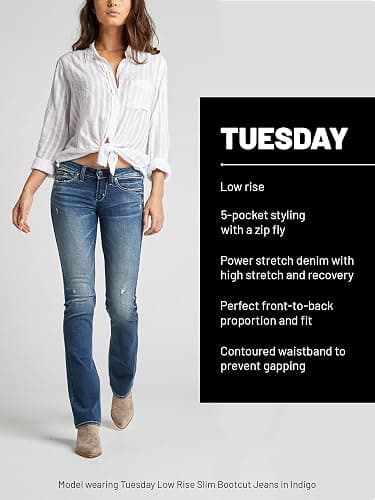 Silver Jeans Co. Tuesday Low Rise Slim Bootcut Jeans thumbnail 5