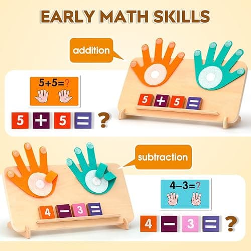 MOTREE Preschool Learning Toys for Toddlers 2-4, Educational Math manipulatives Number Counting Blocks for Kids, Montessori Toys for 3-5 Year Old Boys Girls Birthday Gifts thumbnail 3