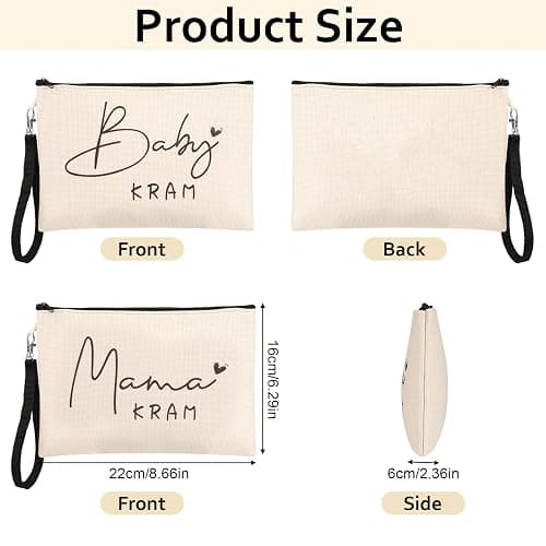 2 Stück Mama Geschenk zur Geburt,Baby Kram Kosmetiktasche Bag,Werdende Mama Geschenk,Mama Tasche mit Reißverschluss,Geschenke für Babyparty,Mutter Beutel für Mama Neue Mama Geschenke Mama zu Werden thumbnail 3