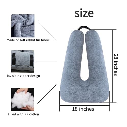 FHSGGP Travel Pillow Car Pillow Kid Car Sleeping The Sleeping Aid for Adults and Kids on Road Trips Kids Travel Pillow Gray thumbnail 2