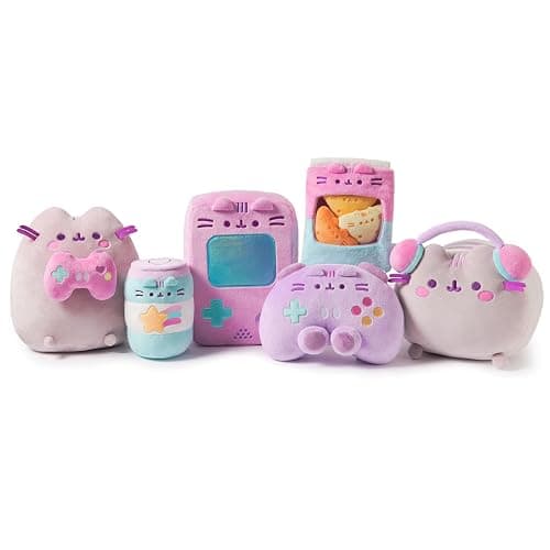GUND Pusheen Gamer Squisheen Plush, Squishy Toy, Collectible Plush Toy, Gaming Decor, Stuffed Animal for Ages 8 and Up, Gray, 11” thumbnail 6