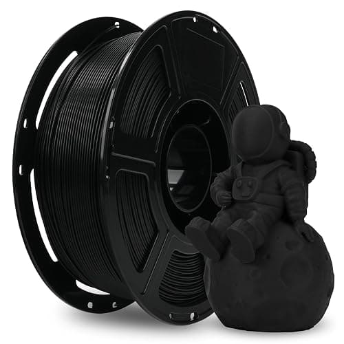 FLASHFORGE PLA Filament 1.75mm +/- 0.02mm, Matte Black 3D Printer Filament 1kg (2.2lbs) Spool, Excellent Printing Performance, Easy to Use for Most FDM 3D Printers - Image 1