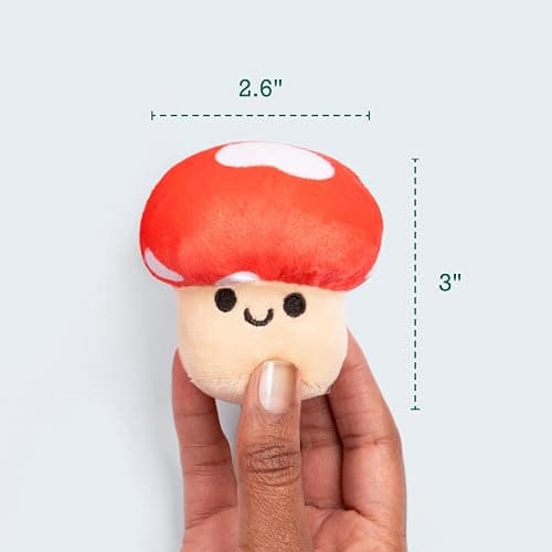Emotional Support Mushrooms by Relatable, Cuddly Stuffed Animals and Toys, Squishy Toys and Plushies, Great Gift Ideas for Loved Ones of All Ages, Includes 5 Mushroom Plushies with Carrying Basket thumbnail 7