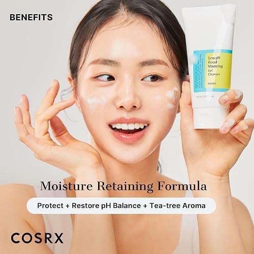 COSRX Low pH Good Morning Gel Face Cleanser, 5.07 fl oz, BHA Face Wash, Daily Mild Face Cleanser for Sensitive Skin, PH Balancing, Korean Skin Care, Korean Face Wash - Unscented - 5.07 Fl Oz (Pack of 1) thumbnail 5