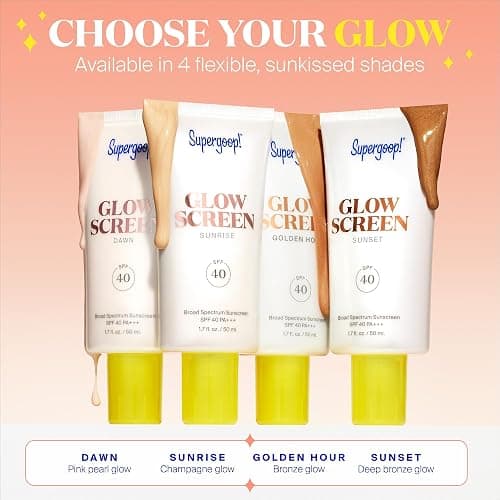 Supergoop! Glowscreen (SPF 40) - 2.5 fl oz - Glowy Primer + Broad Spectrum Sunscreen - Adds Instant Glow - Helps Filter Blue Light - Boosts Hydration with Hyaluronic Acid, Vitamin B5 & Niacinamide - 2.5 Fl Oz (Pack of 1) - Sunrise thumbnail 7