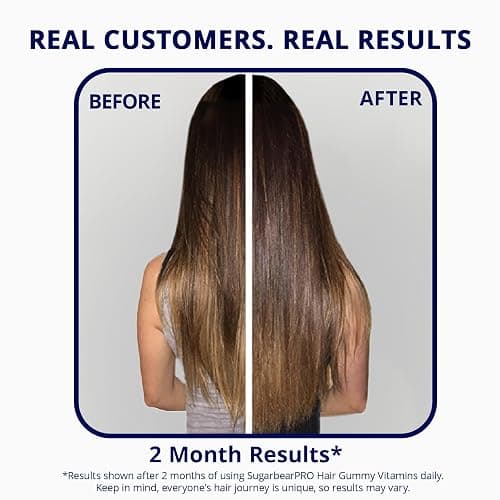Sugarbear Bamboo Scalp Massager & Scrubber + Vegan Hair Vitamin Gummies 3 Month Supply, Extra Strength Biotin 6000mcg for Relaxing Scalp Care & Supporting Healthy Hair thumbnail 6