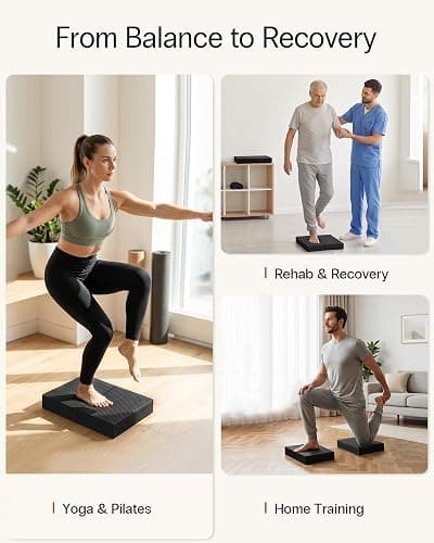 StrongTek 2-in-1 Foam Balance Pad and Kneeling Pad, Non-Slip | Supportive Cushioning, Core Stability Training, Yoga and Pilates, Physical Therapy and Rehab, Medium and Large Sizes thumbnail 5