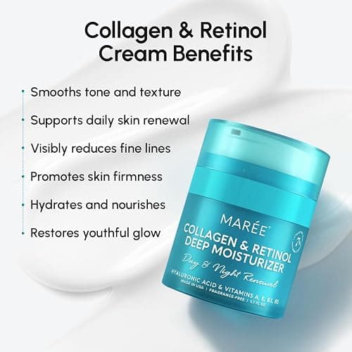 MAREE Face Moisturizer Retinol DD Cream for Face - Daily Wrinkle Cream for Women - Anti Aging Face Cream - Facial Moisturizer with Collagen - Crema Hidratante Para la Cara for Skin Tightening thumbnail 3
