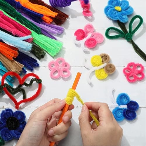 Yunsailing 3000 Pcs Pipe Cleaners Bulk Craft Supplies 6 mm x 12 Inch Chenille Stems Pipe Cleaner for DIY Arts Crafts Decorations Flowers Decor(Multicolor) thumbnail 6